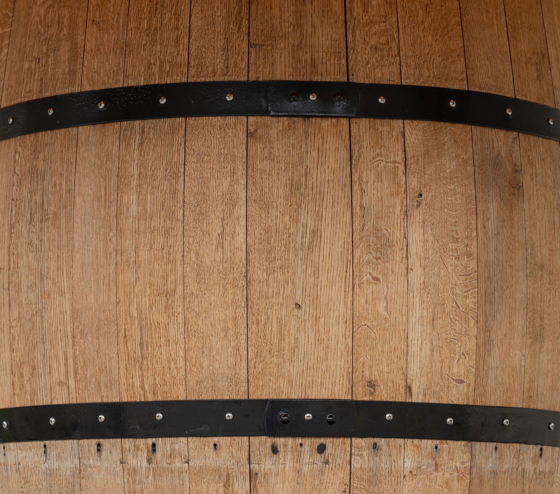 Close up of a wooden barrel